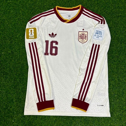 Rodri #16 Spain 2026 World Cup Away Long Sleeve Jersey Trikot Maillot