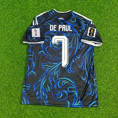 Rodrigo de Paul #7 Argentina 2026 World Cup New Season Football Jersey Kit