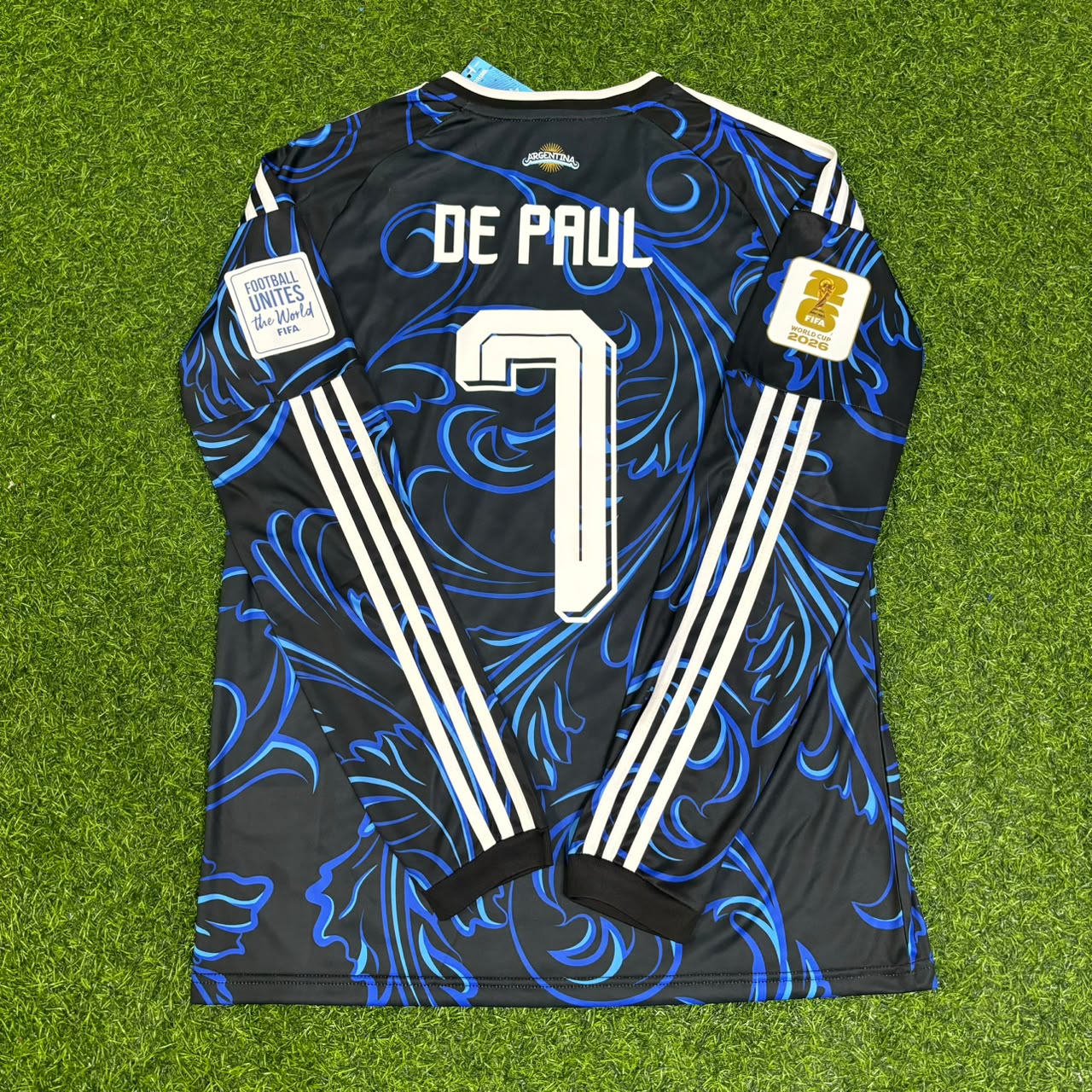 Rodrigo de Paul Argentina 2026 World Cup Long Sleeve Football Jersey