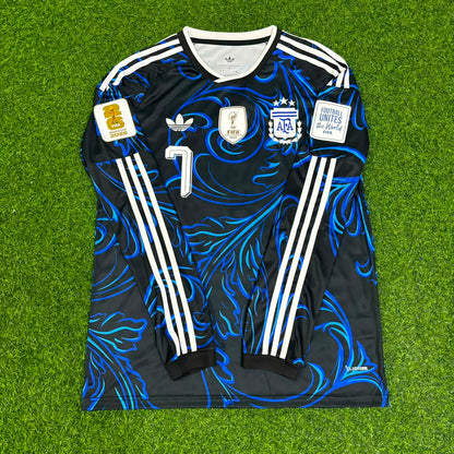 Rodrigo de Paul Argentina 2026 World Cup Long Sleeve Football Jersey