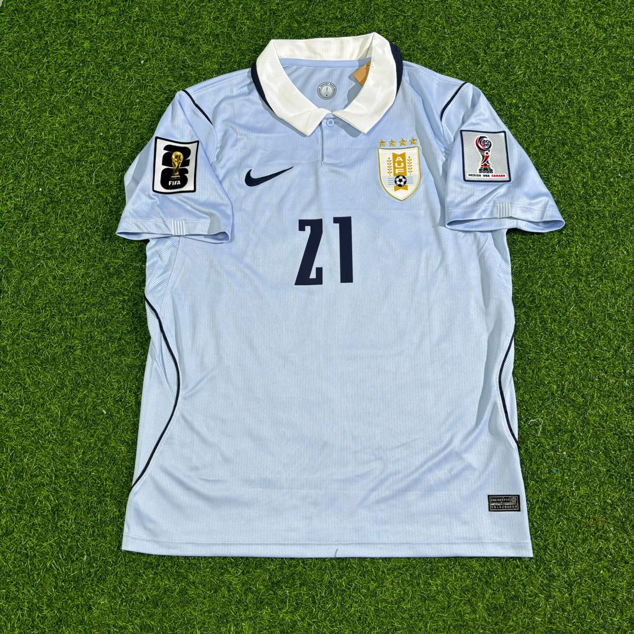 Rodrigo Zalazar #21 Uruguay 2026 World Cup Home Sky Blue Jersey