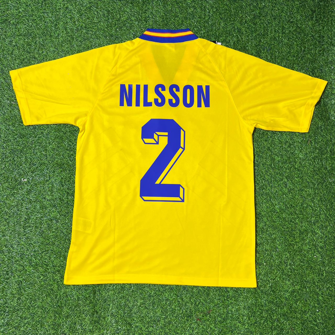 Roland Nilsson Sweden 1994/1996 Retro Home Football Jersey Kit