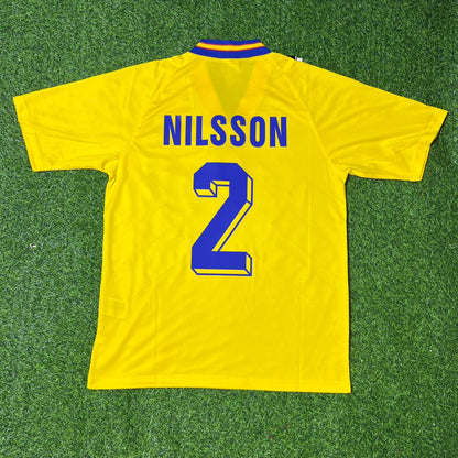 Roland Nilsson Sweden 1994/1996 Retro Home Football Jersey Kit
