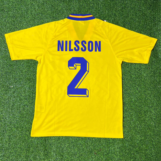 Roland Nilsson Sweden 1994/1996 Retro Home Football Jersey Kit