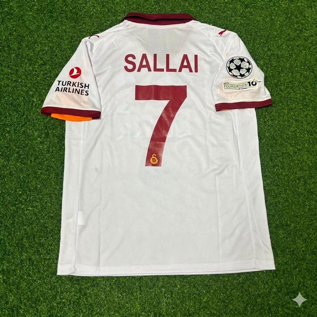 Roland Sallai #7 Galatasaray 2025-2026 Away Champions League Jersey Trikot