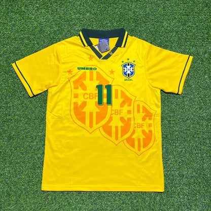 Romário #11 Brazil 1994 World Cup Final Retro Football Jersey