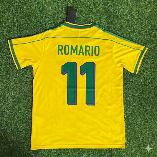 Romário #11 Brazil 1998 World Cup Retro Jersey Soccer Shirt