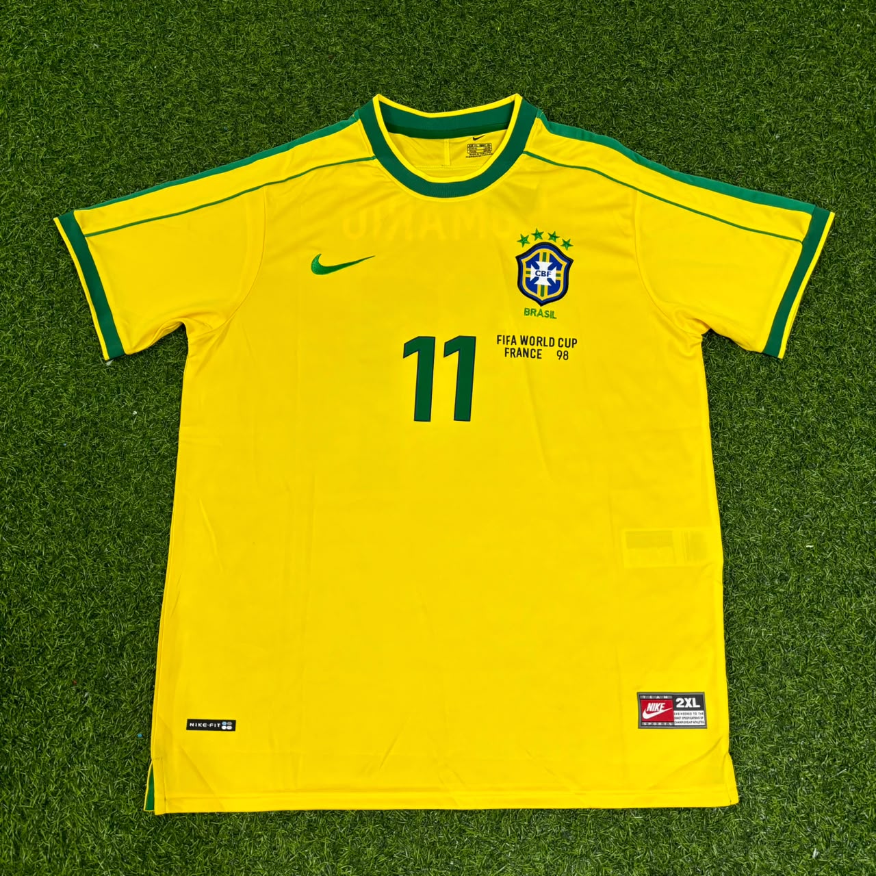 Romário #11 Brazil 1998 World Cup Retro Jersey Soccer Shirt