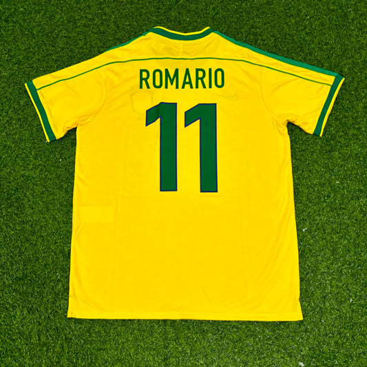 Romário #11 Brasilien 1998 Weltmeisterschaft Retro Trikot Fußballshirt