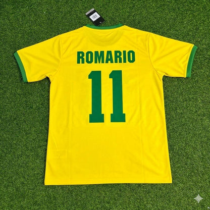 Romario Brazil Retro Home Football Jersey Trikot Maillot