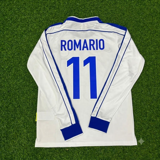 Romario Brazil Long Sleeve Retro Football Jersey Trikot Maillot