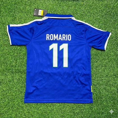 Romario Brazil 1997 Blue Retro Football Jersey