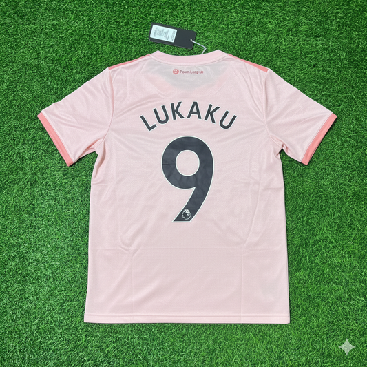 Romelu Lukaku Manchester United 2018/19 Pink Retro Football Jersey Kit