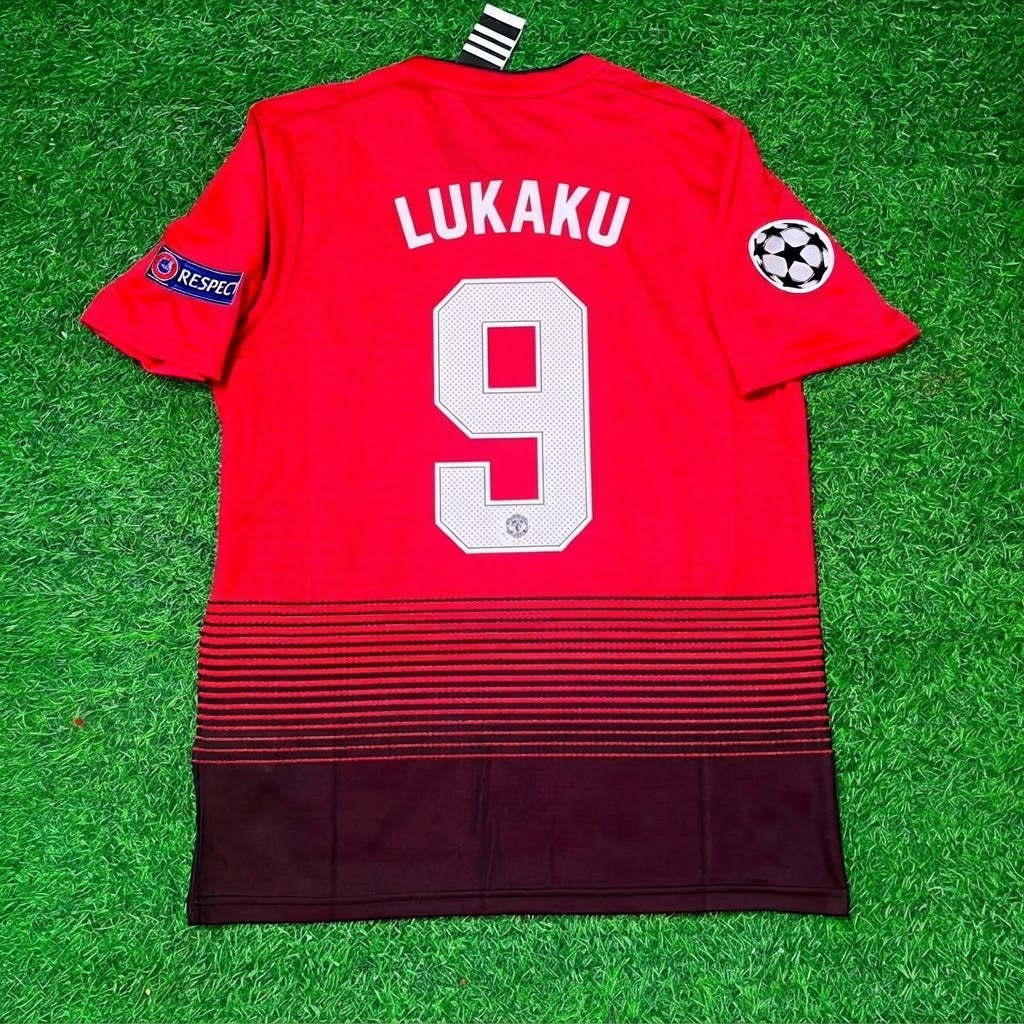 Romelu Lukaku #9 Manchester United 2018/2019 Season Home Red Retro Football Jersey