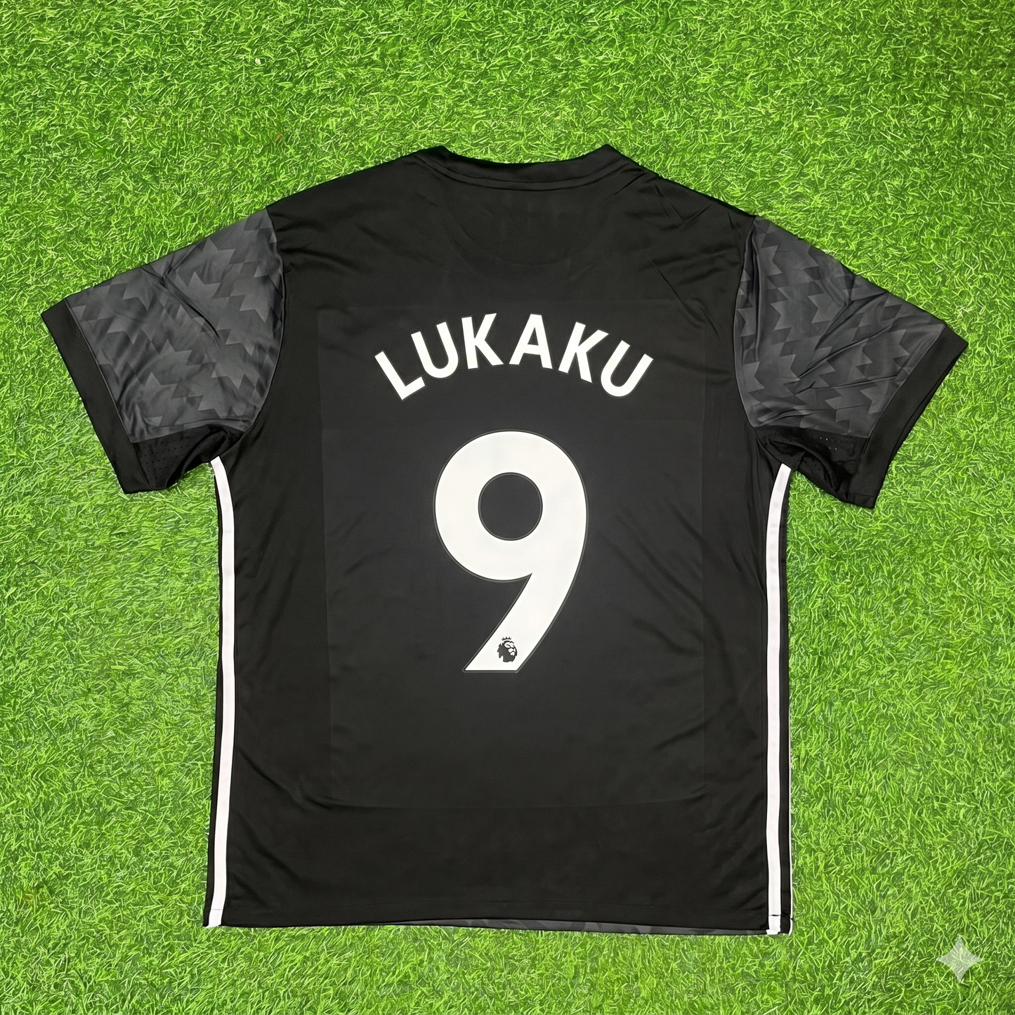 Romelu Lukaku Manchester United 2017-2018 Black Retro Football Jersey