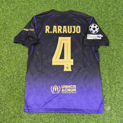 Ronald Araújo #4 Barcelona 2027 Champions League Patch New Season Away Jersey Trikot Maillot Soccer Shirt