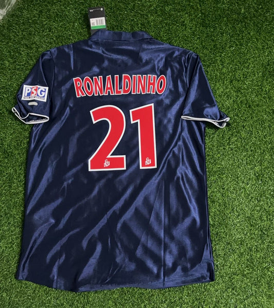 Ronaldinho Gaucho 2001 Retro Black Football Jersey Kit