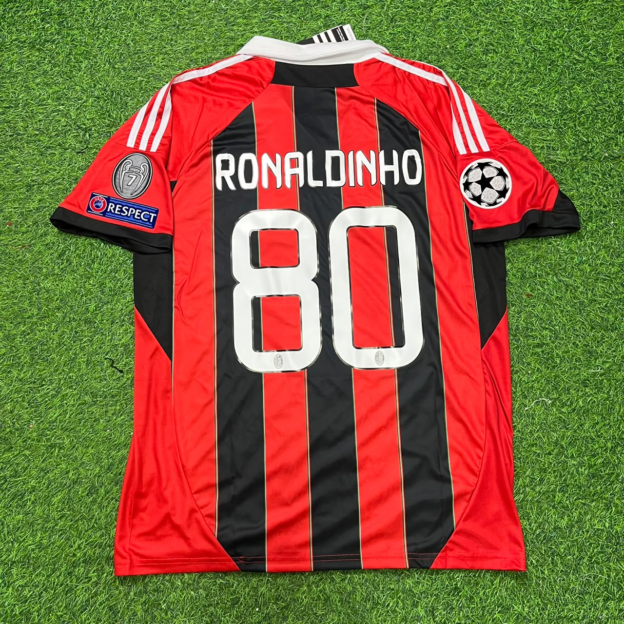 Ronaldinho – AC Milan Home Retro Kit Jersey – | Trikot | Maillot Soccer Shirt