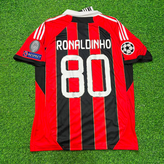 Ronaldinho – AC Milan Home Retro Kit Jersey – | Trikot | Maillot Soccer Shirt
