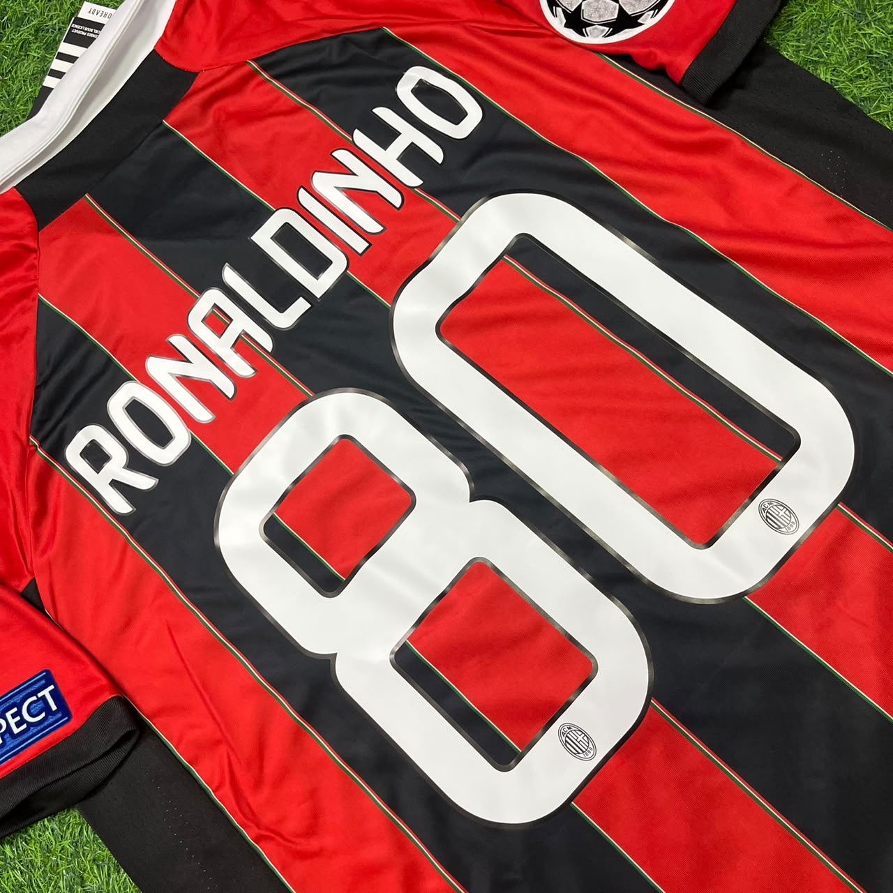 Ronaldinho – AC Milan Home Retro Kit Jersey – | Trikot | Maillot Soccer Shirt