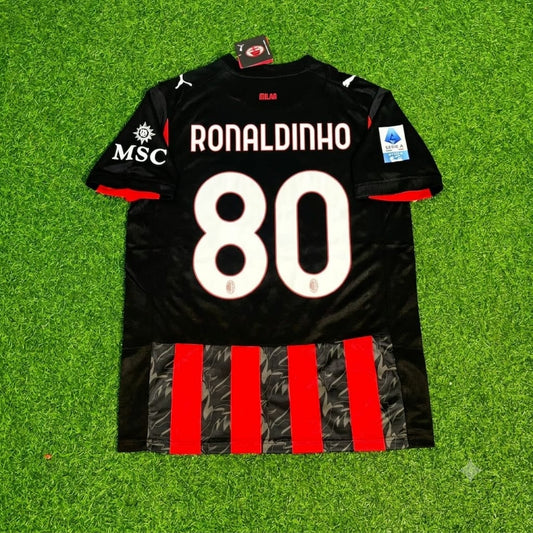 Ronaldinho Gaucho AC Milan Football Retro Legend Jersey Trikot Maillot