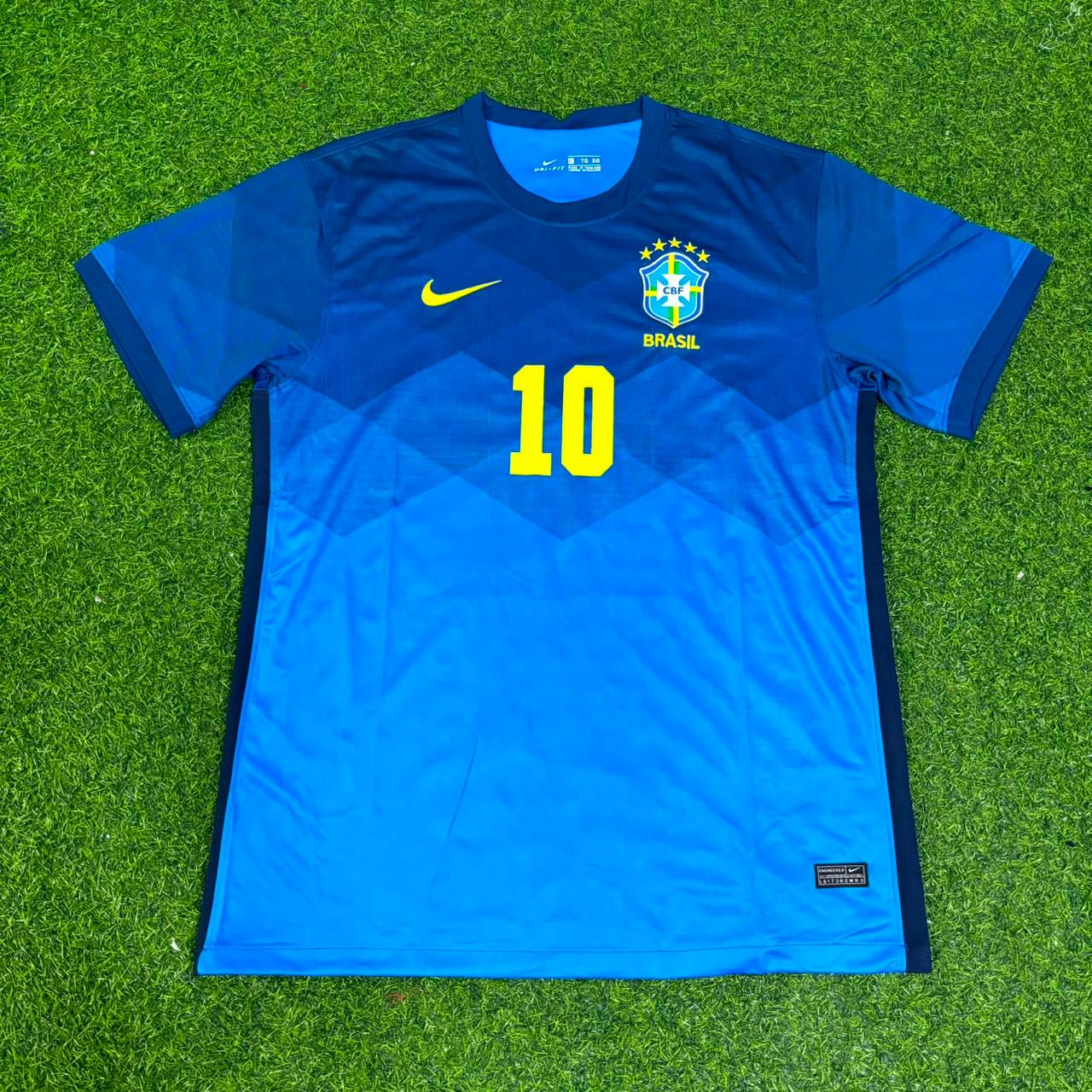 Ronaldinho Brazil Blue Football Jersey Trikot Maillot