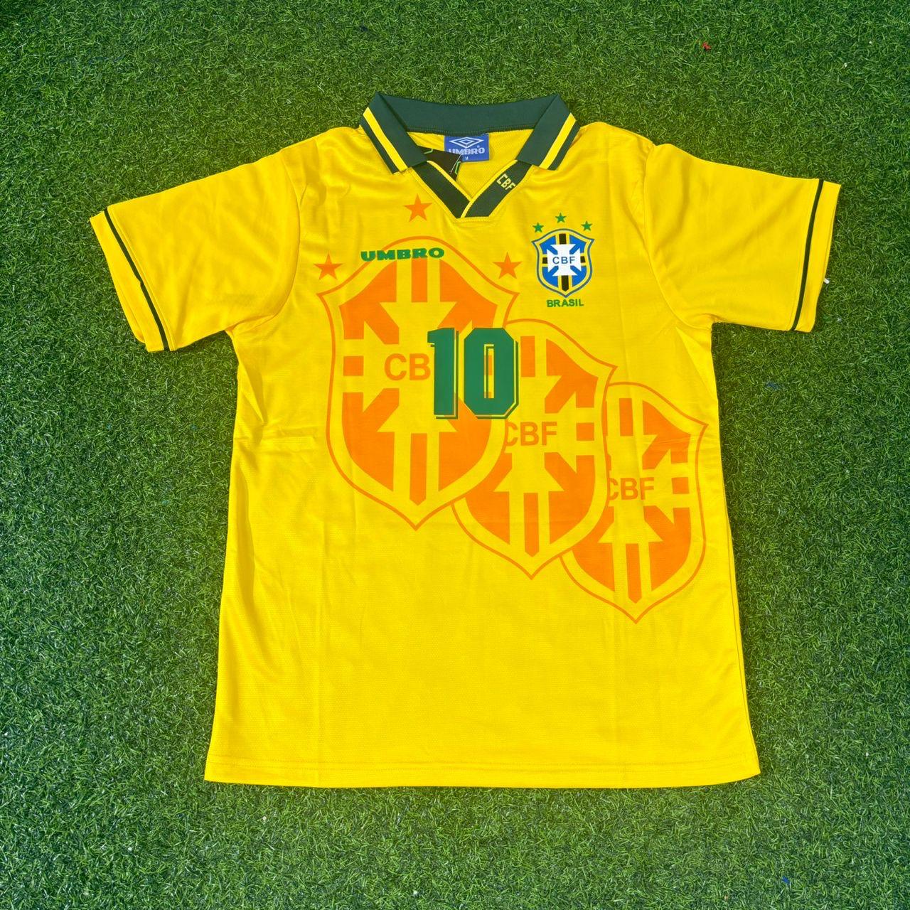 Ronaldinho #10 Brazil Retro Football Jersey