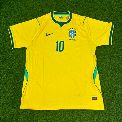 Maillot de football rétro Ronaldinho Brésil 