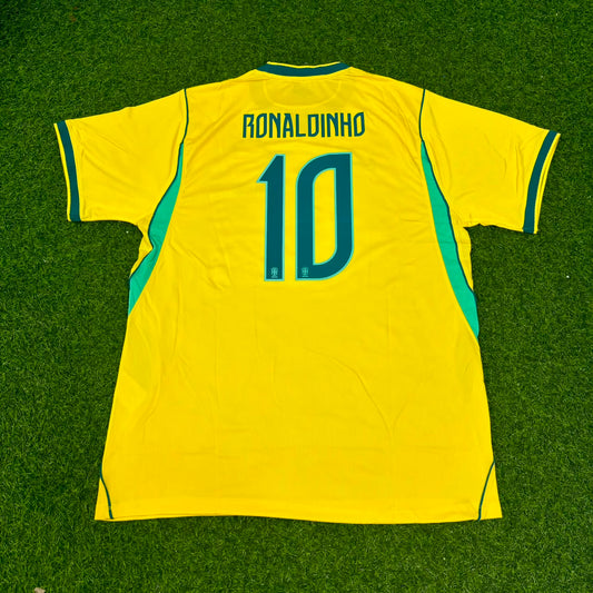 Ronaldinho Brazil Retro Football Jersey Kit