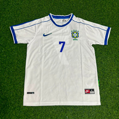Maillot de foot rétro Ronaldinho #11 Brésil Coupe du Monde 1998
