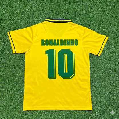 Ronaldinho #10 Brasilien Retro-Fußballtrikot