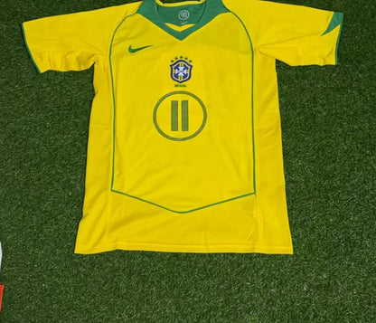 Ronaldinho Gaucho #11– Brazil 2006 World Cup Retro Kit Jersey – | Trikot | Maillot Soccer Shirt