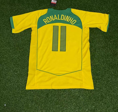 Ronaldinho Gaucho #11– Brazil 2006 World Cup Retro Kit Jersey – | Trikot | Maillot Soccer Shirt