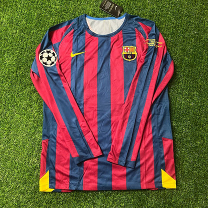 Ronaldinho Gaucho 10 – Barcelona 2006 CL Final Retro Long Sleeve Football Jersey