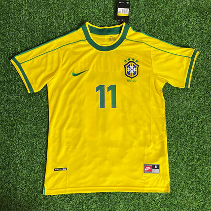 Ronaldinho Gaúcho 11 – Brasilien 1998–2000 Retro-Fußballtrikot, Trikot, Trikot, Fußballtrikot