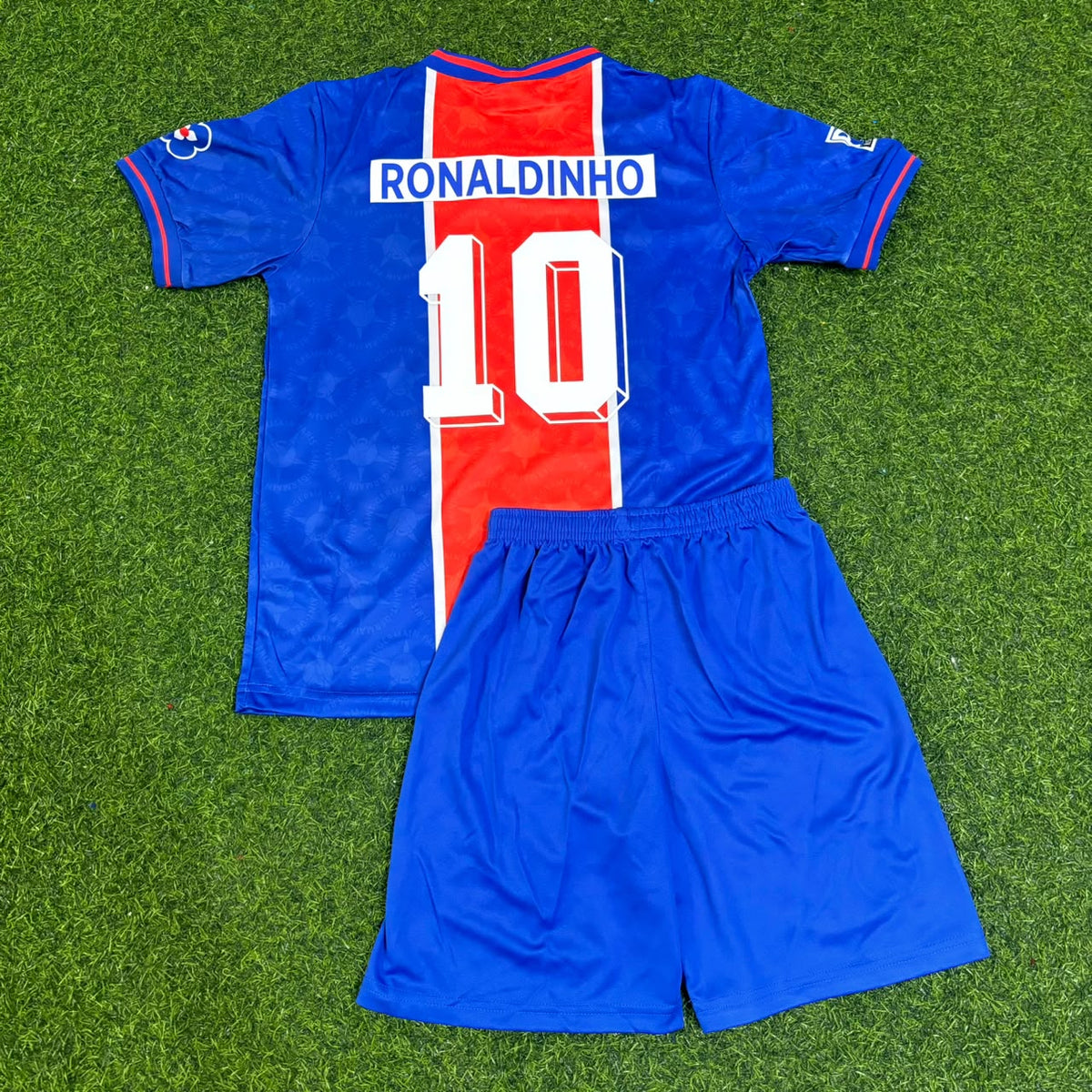 Ronaldinho Gaucho Home Kids Retro Jersey Kit Trikot Maillot Soccer Shirt