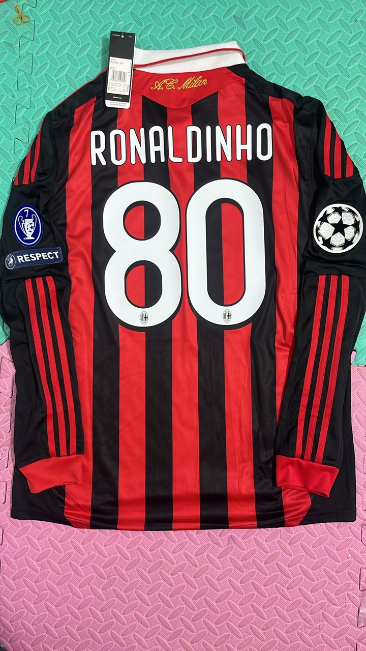 Ronaldinho 10/11 SEASON AC Milan Retro Jersey Maillot Trikot Maglia