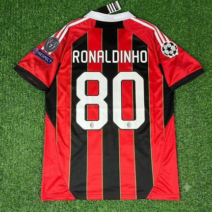 Ronaldinho – AC Milan Home Retro Kit Jersey – | Trikot | Maillot Soccer Shirt