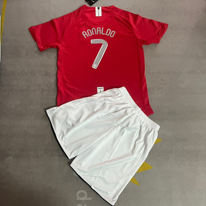 Cristiano Ronaldo Manchester United 2008 Final Kids Children Home Football Jersey