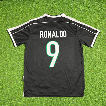 Ronaldo Nazario Brazil Black Retro Football Jersey Kit