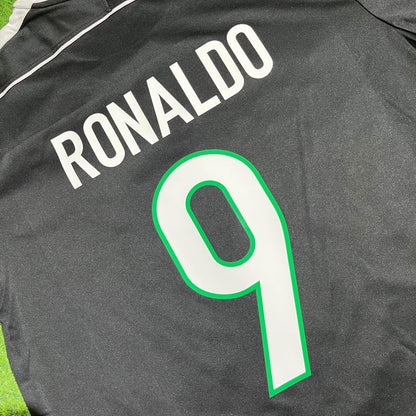 Ronaldo Nazario Brazil Black Retro Football Jersey Kit