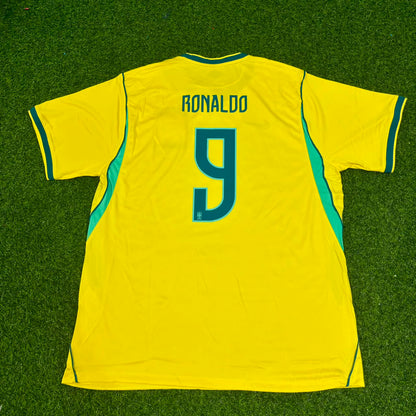Maillot de Football Rétro Commémoratif Spécial Brésil Ronaldo Nazario