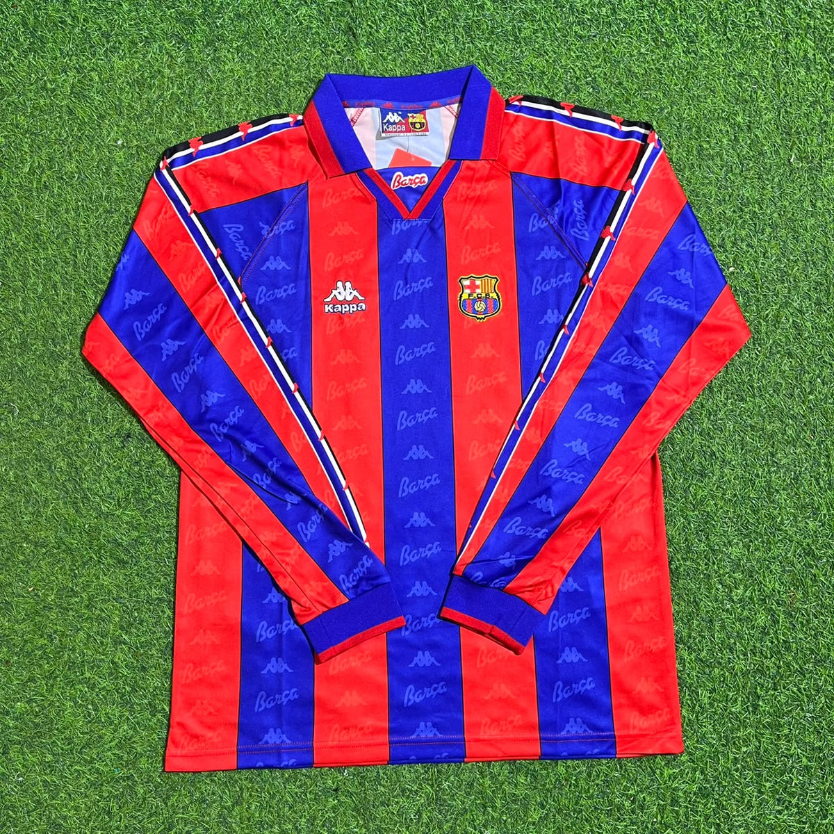 Ronaldo Nazario Barcelona 1996 1997 Retro Burgundy Long Sleeve Jersey Soccer Shirt