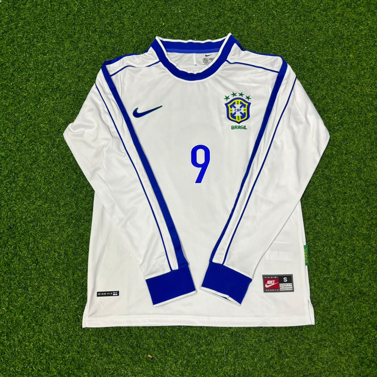 Ronaldo Nazário Brazil 1998 World Cup Long Sleeve Retro Football Jersey