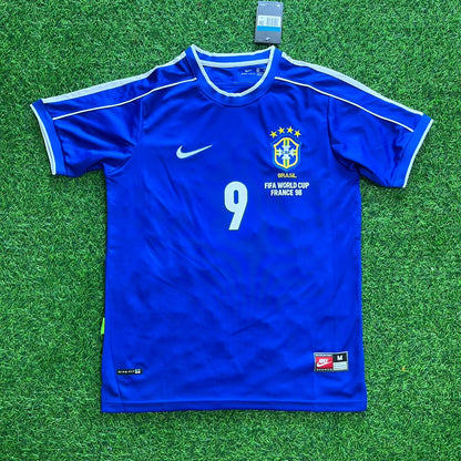 Ronaldo Nazario El Fenomeno Brazil 1998 World Cup Retro Jersey Trikot