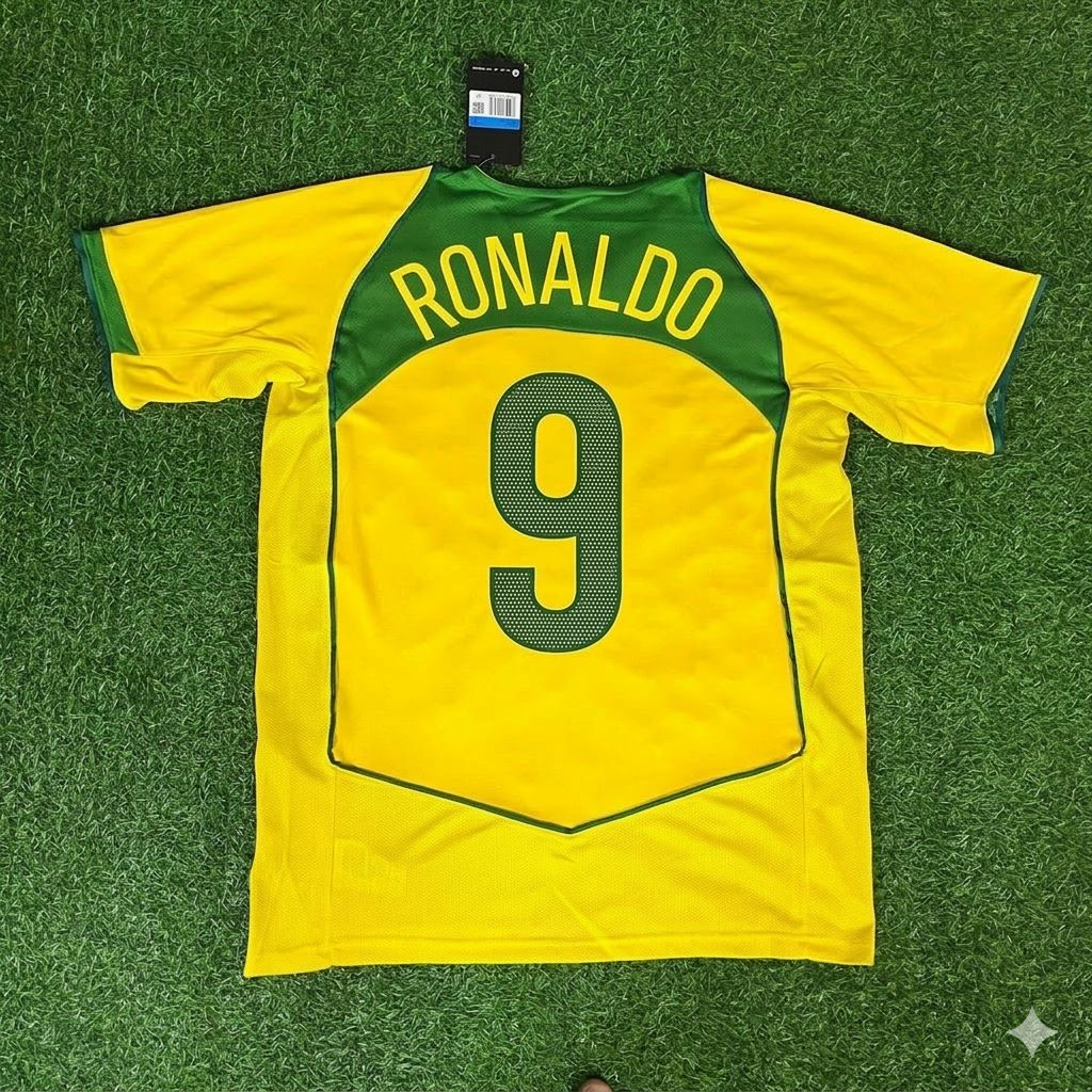 Maillot de foot rétro Ronaldo Nazario 9 – Brésil 2004–2006 – | Trikot | Maillot de football
