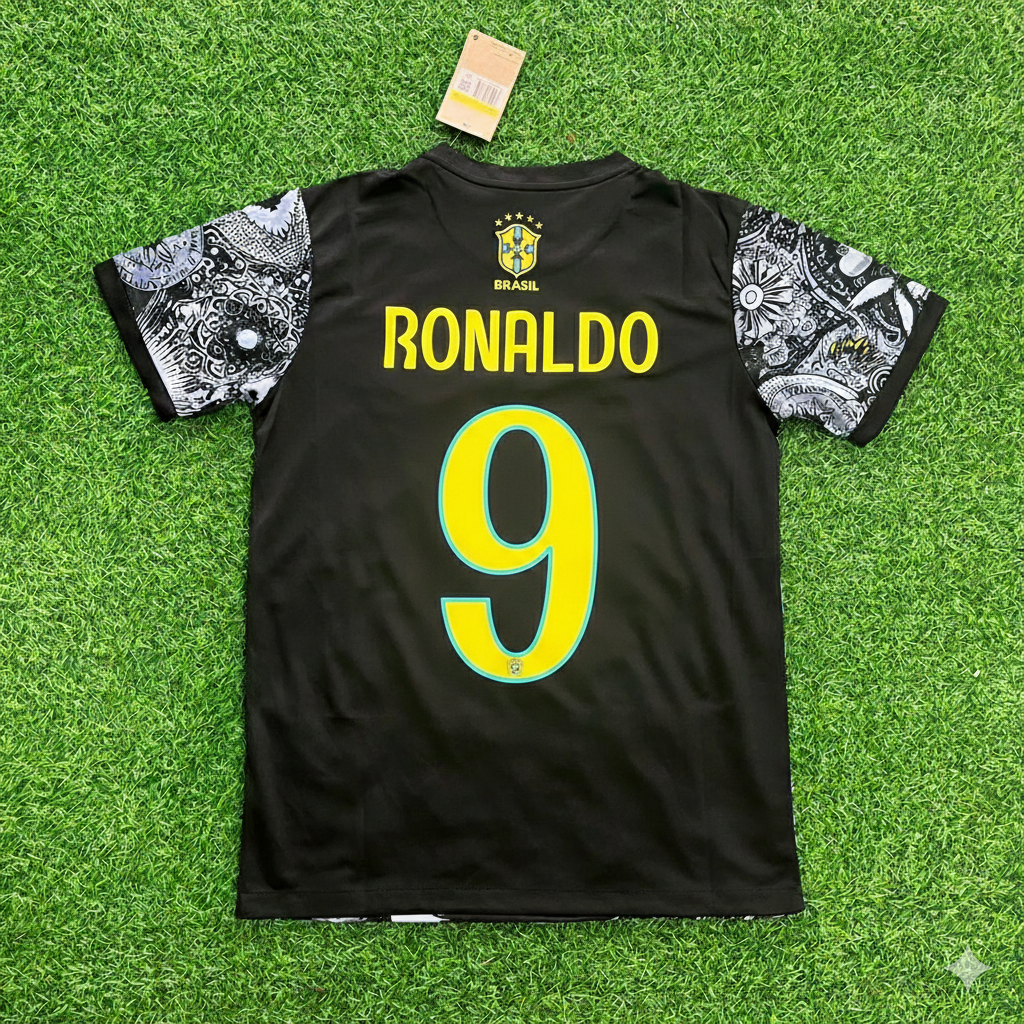 Ronaldo Nazario Brazil Iconic Retro Football Jersey Trikot Maglia Soccer Shirt