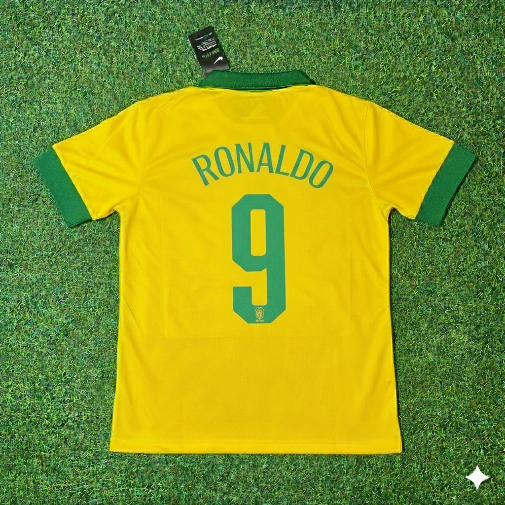 Ronaldo Nazario Brazil Retro Football Jersey Kit