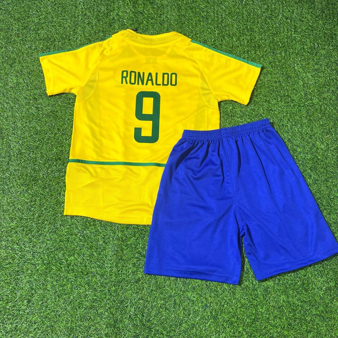 Ronaldo Nazario Brazil Retro Kids Football Jersey