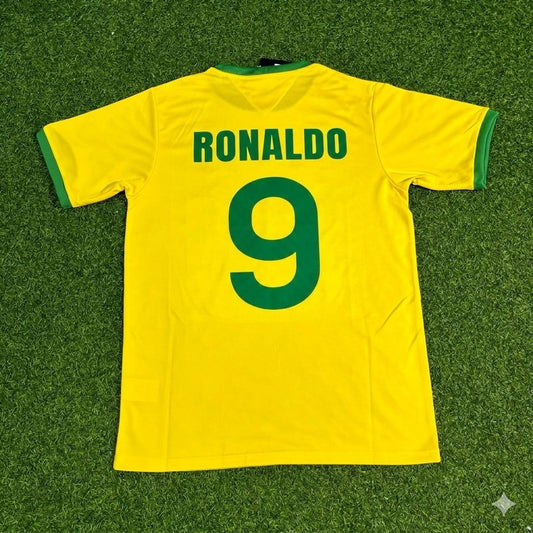 Ronaldo Nazario Brazil Retro Home Football Jersey Trikot Maillot